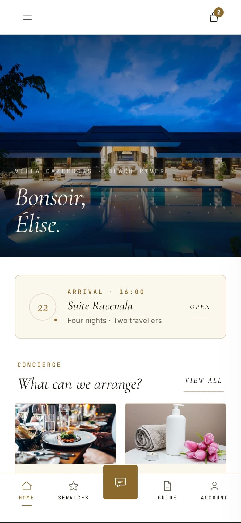 luxe template, light mode